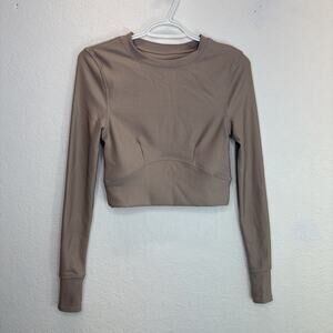 Athletex Performance Mauve Long Sleeve Crop Top Size S sports, workout, exercise